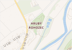 Hrubý Rohozec v obci Turnov - mapa části obce