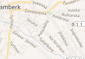 Palackého v obci Vamberk - mapa ulice