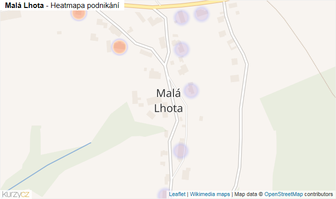 Mapa Malá Lhota - Firmy v části obce.
