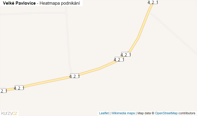 Mapa Velké Pavlovice - Firmy v obci.