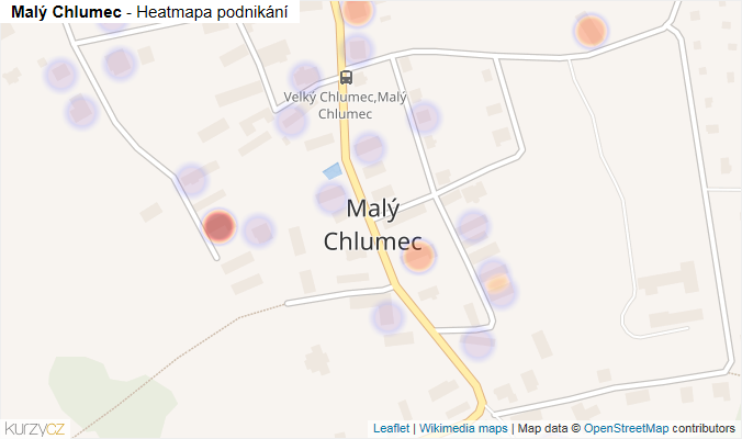 Mapa Malý Chlumec - Firmy v části obce.