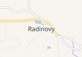 Radinovy v obci Vrhaveč - mapa části obce