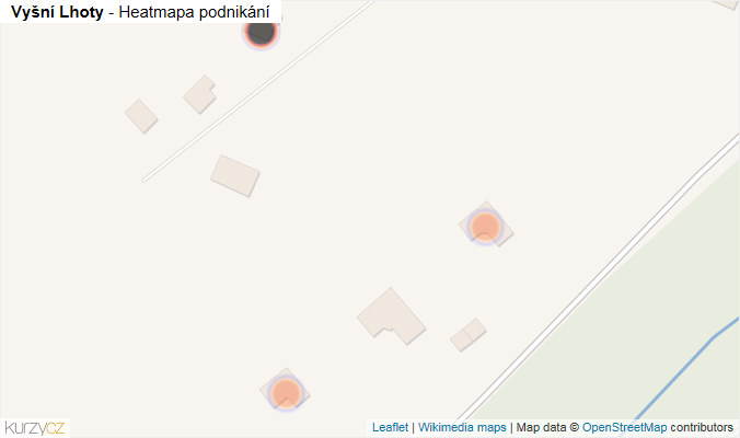 Mapa Vyšní Lhoty - Firmy v obci.