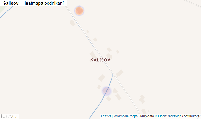 Mapa Salisov - Firmy v části obce.