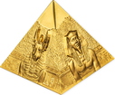 5 oz zlatá mince Pyramida v Gize 2023 Antique Finish – Samoa