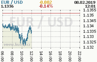 Online graf kurzu usd/eur