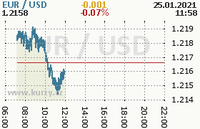 Online graf kurzu usd/eur