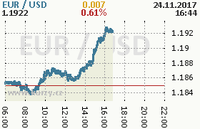 Online graf kurzu usd/eur