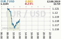 Online graf kurzu usd/eur