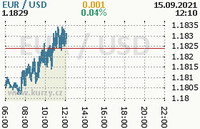 Online graf kurzu usd/eur