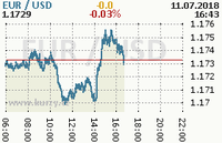Online graf kurzu usd/eur