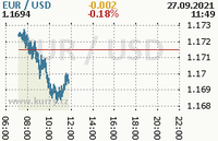 Online graf kurzu usd/eur